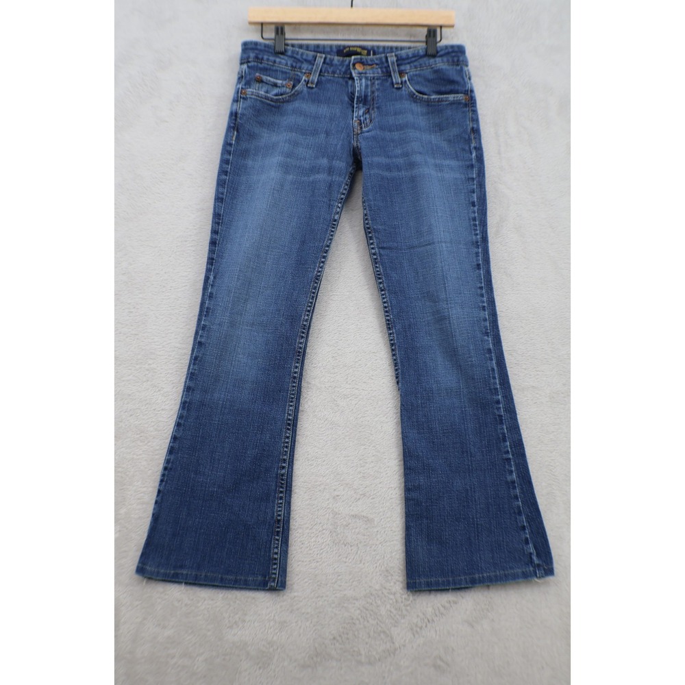 Levi's 524 Too Superlow Jeans Womens 7M Ultra-Low Rise Bootcut Y2K Blue Denim